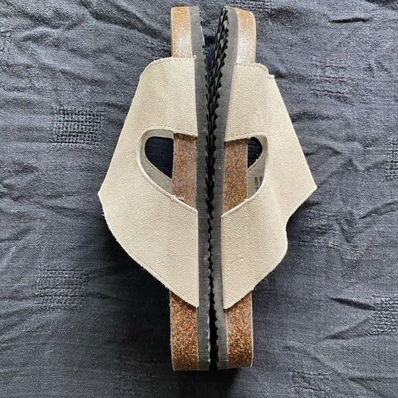 Woodstock Mens Suede Tan Bert Slides Shoes. Size 11 M. Summer Hippie. Boho. Cork - Picture 4 of 8